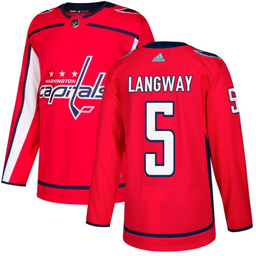 Adidas Men Washington Capitals 5 Rod Langway Red Home Authentic Stitched NHL Jersey
